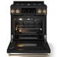 Thor Kitchen Gordon Ramsay 4.55 Cu. Ft. 30" Professional Liquid Propane Range with Bronze Handle Kit in Black, , large