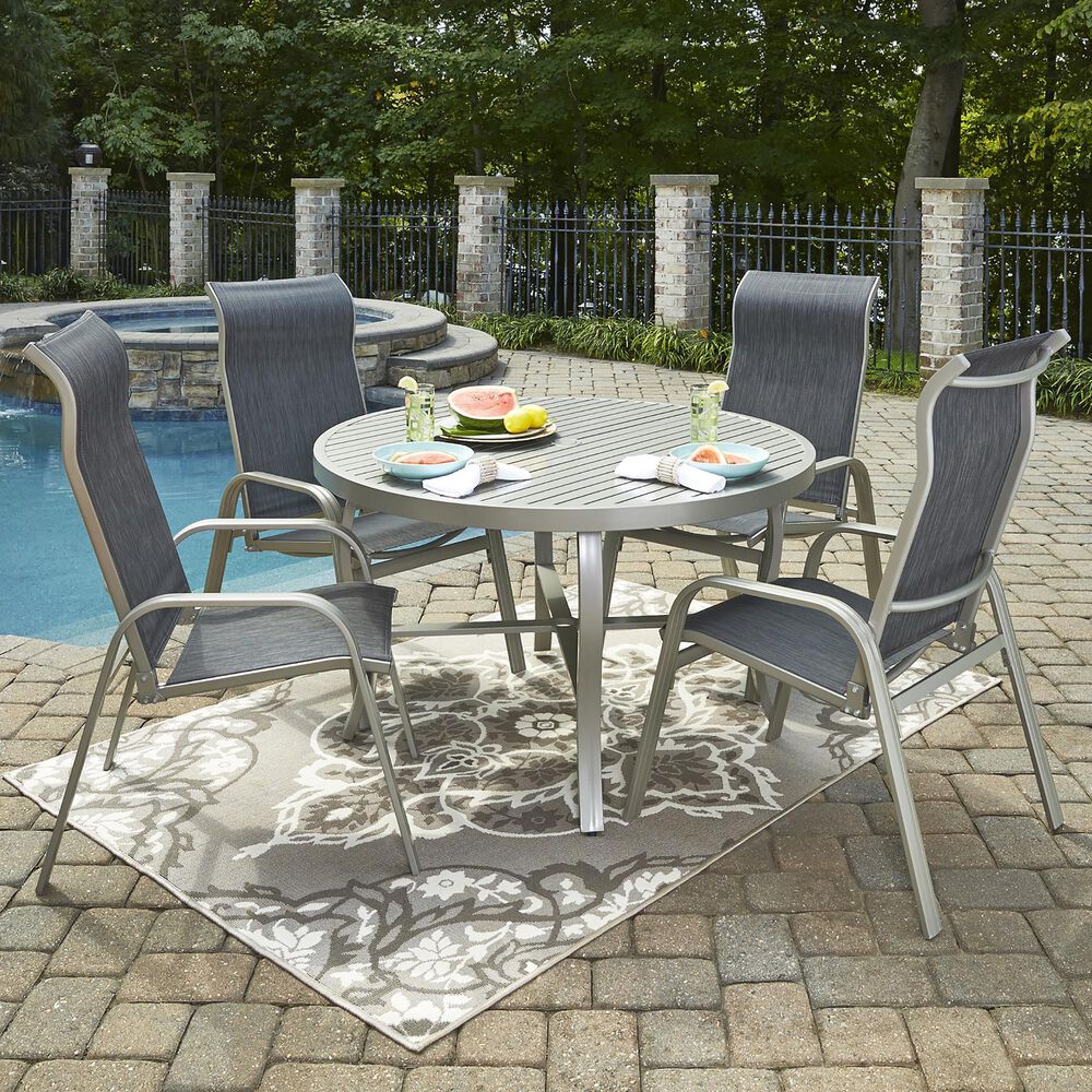 Homestyles Captiva 5-Piece Dining Set in Gray, , large