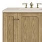 James Martin Vanities Laurent 72" Double Bathroom Vanity in Light Natural Oak with 3 cm Eternal Marfil Quartz Top and Rectangular Sinks, , large