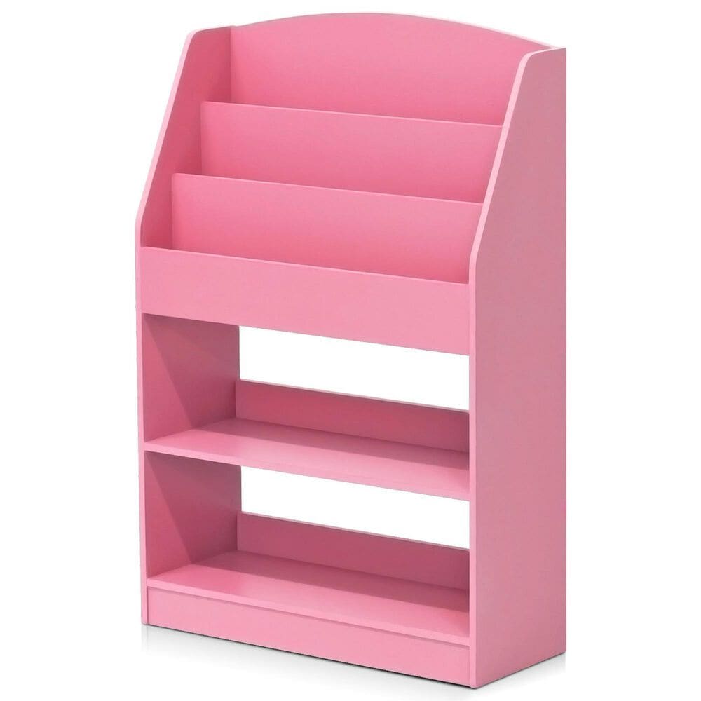 HOMLUX 5-Tier Magazine Bookshelf in Pink, , large