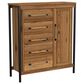 Hawthorne Furniture Norcross 5-Drawer Gentleman"s Chest in Hickory and Black, , large