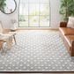 Safavieh Natura NAT475A 8" x 10" Ivory and Black Area Rug, , large