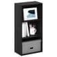 HOMLUX 3-Tier Open Shelf Bookcase in Blackwood, , large