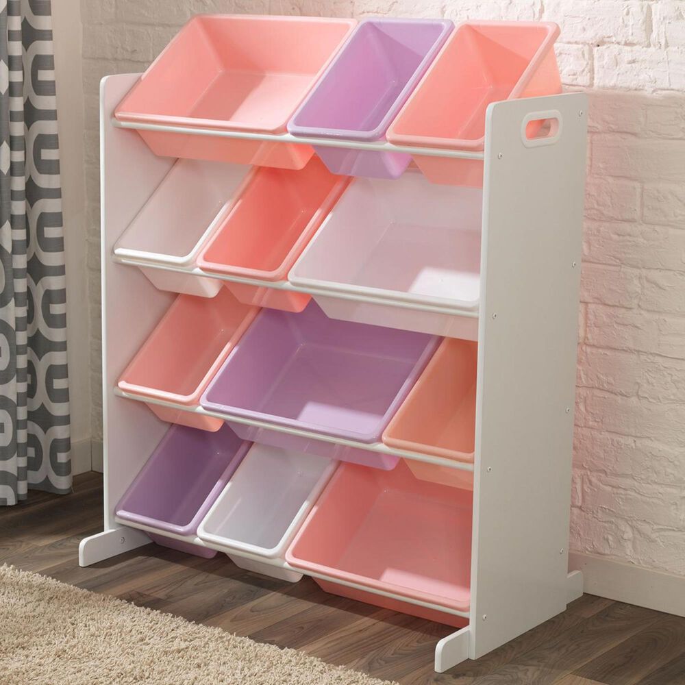 Kidkraft Sort It & Store It Bin Unit in Pastel/White, , large