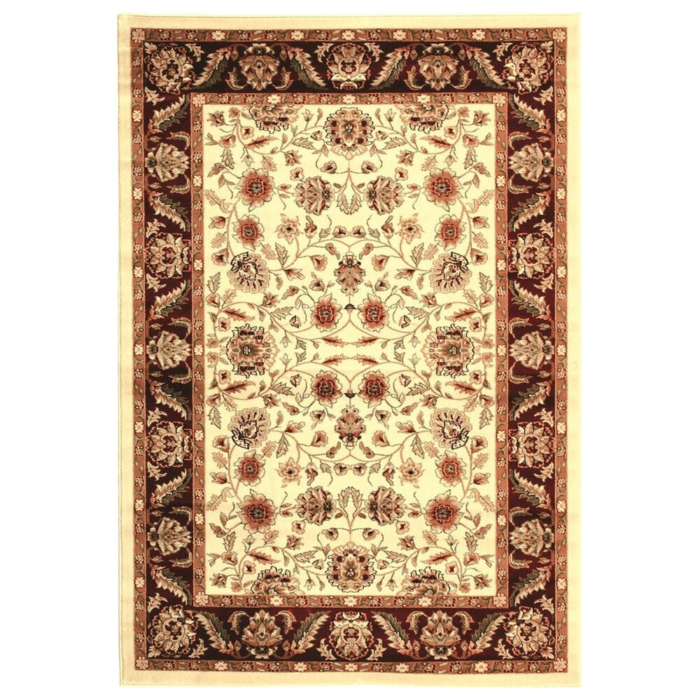 Safavieh Lyndhurst LNH215 5"3" x 7"6" Ivory and Red Area Rug, , large