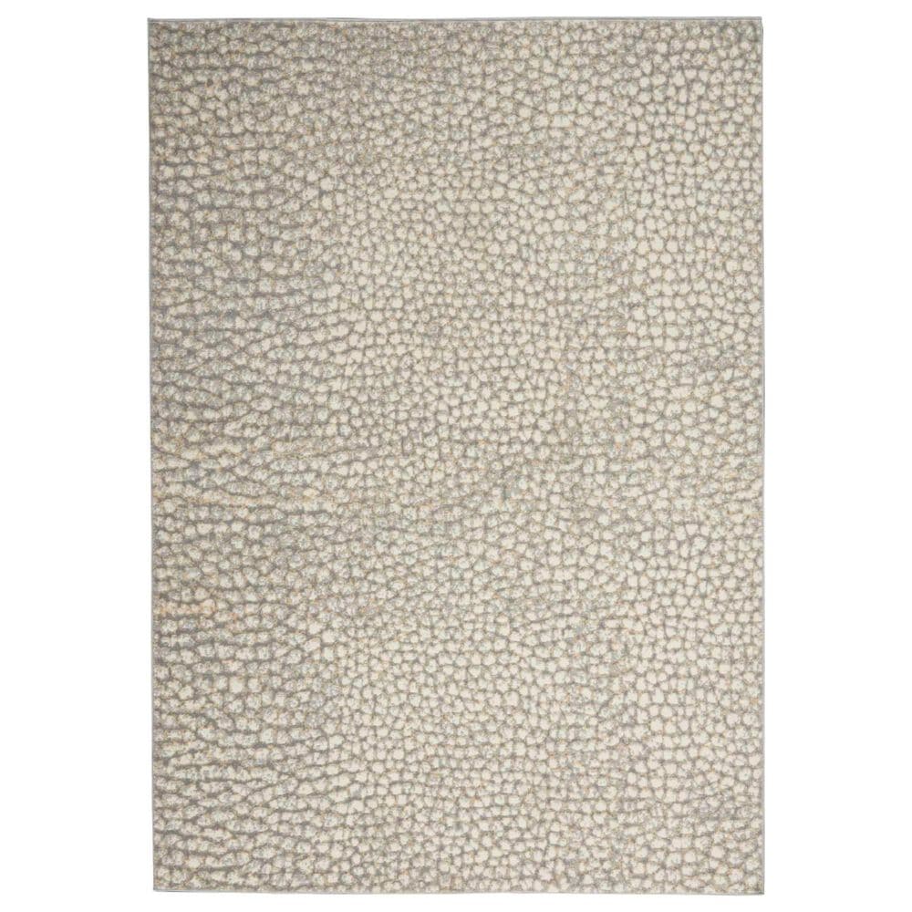 Nourison Joli 5"3" x 7"3" Ivory, Beige and Grey Area Rug, , large