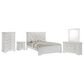 Crown Mark Amalia 5-Piece King Bedroom Set in White, , large