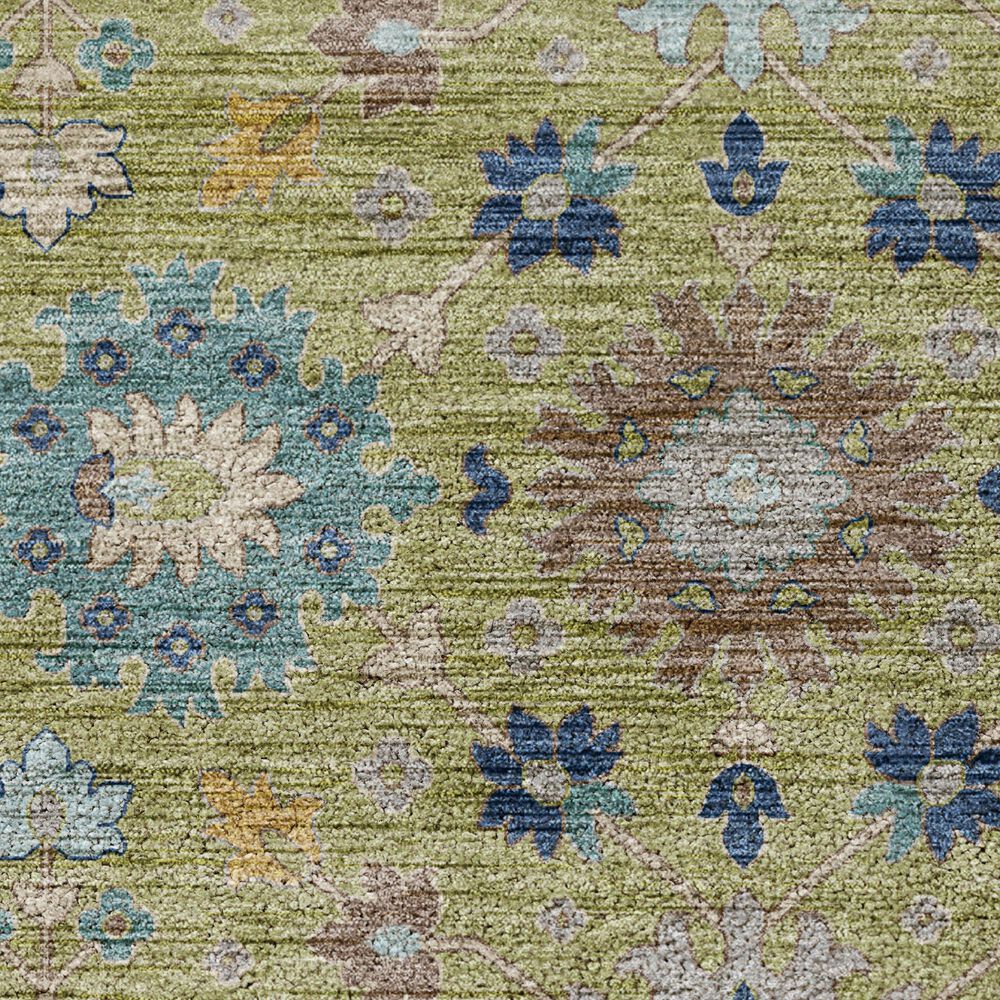 Dalyn Rug Company Silk Road Aloe, Sky, Ivory, Copper, Mocha and Gray 1&#39;8&quot; x 2&#39;6&quot; Area Rug, , large