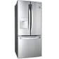 LG 21.8 Cu. Ft. 3-Door French Door Refrigerator in Stainless Steel, , large