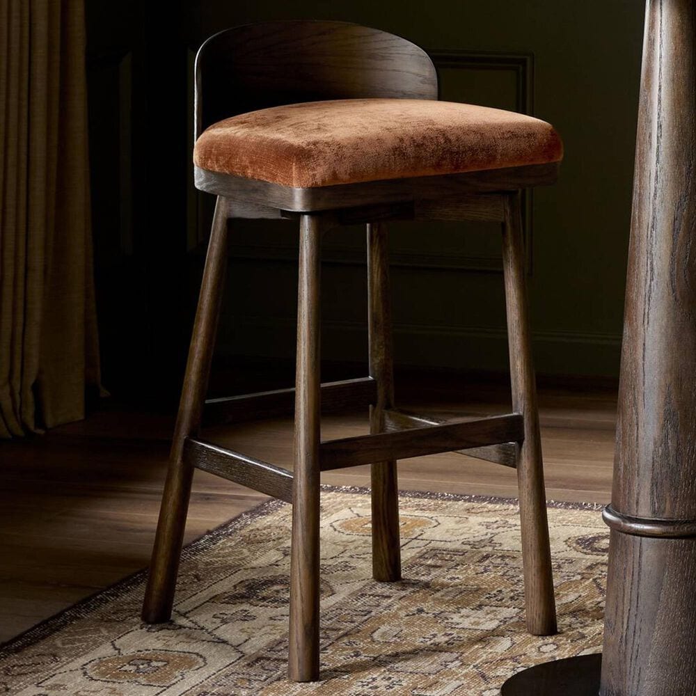 Four Hands Ashford Cloris Swivel Counter Stool in Altair Sienna, , large