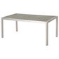 Hearth and Haven Coral Outdoor Aluminum Dining Table with Faux Wood Top in Gray, , large