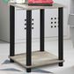 HOMLUX 2-Tier Turn-N-Tube End Table in French Oak Grey and Black, , large