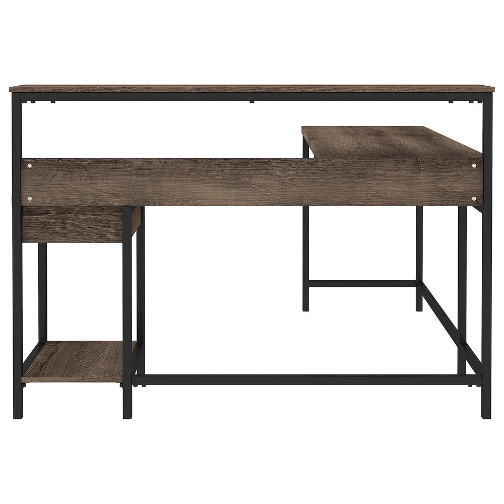 Signature Design by Ashley Arlenbry L-Shaped Desk with Storage in Weathered Oak, , large