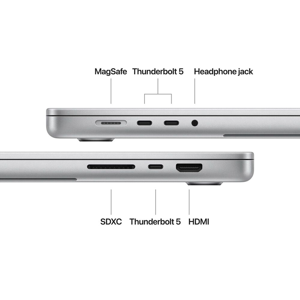 Apple MacBook Pro 16.2&quot; Laptop - Apple M4 Pro chip 14-core - 48GB RAM - 20-core GPU - 512GB SSD in Silver with 3-Year AppleCare+, , large