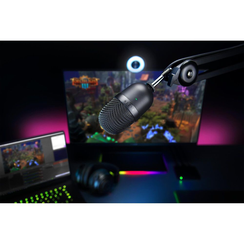 Razer Seiren Mini Wired Ultra-Compact Streaming Microphone in Black, , large