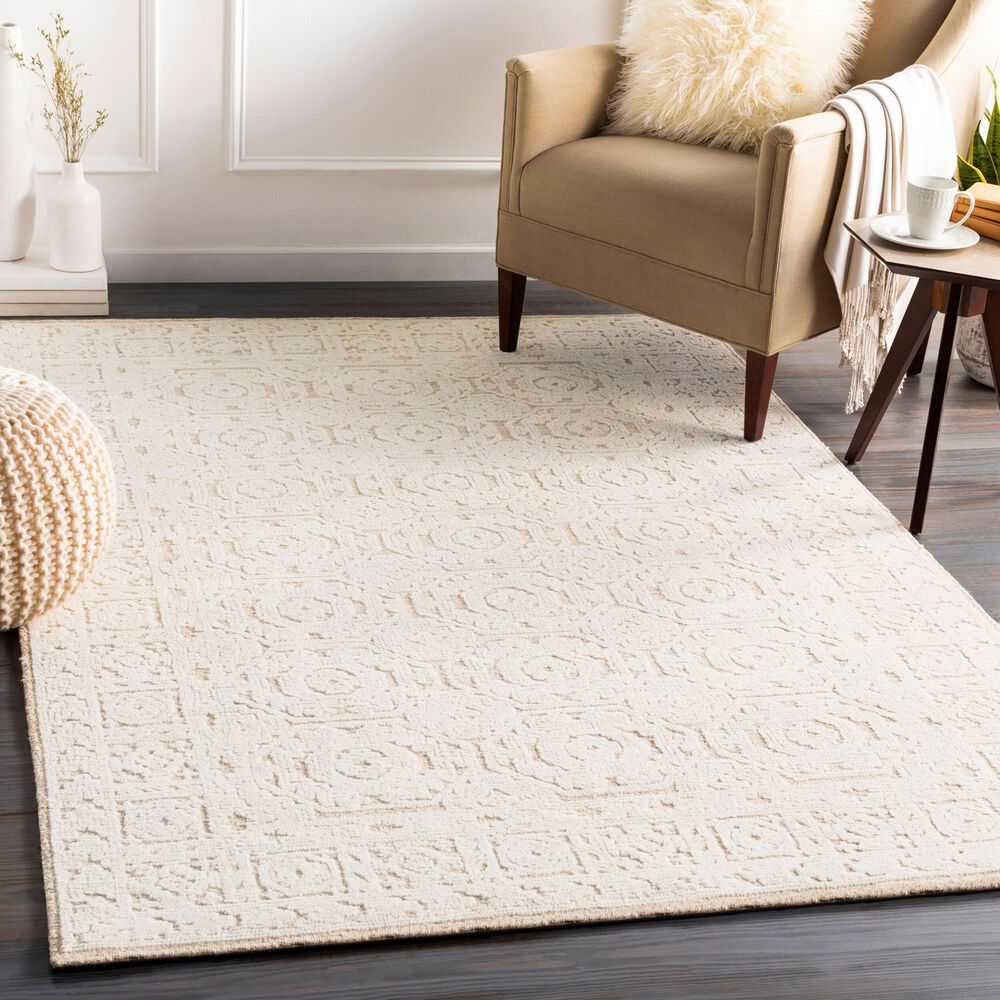 Surya Louvre Tan and Cream 9&#39; x 12&#39; Area Rug, , large