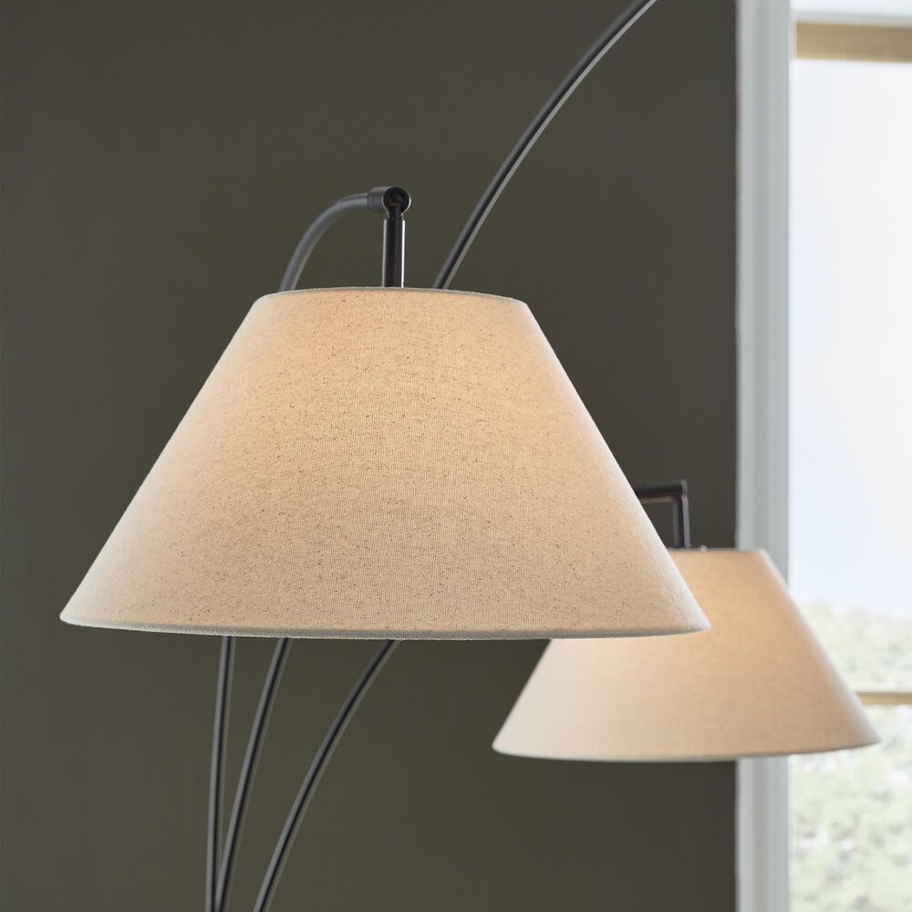Ashley Gibbswellner Metal Arc Lamp in Black, , large