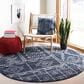 Safavieh Adirondack ADR206N 6" Round Navy and Silver Area Rug, , large