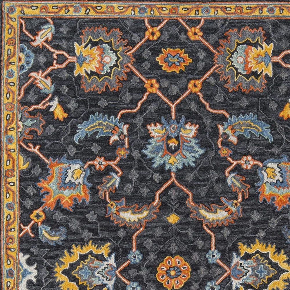 Momeni Ibiza IBI-03 6&#39; x 9&#39; Charcoal Area Rug, , large