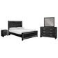 Signature Design by Ashley Kaydell 4 Piece Queen Bedroom Set in Dark Gray, , large