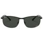 Ray-Ban Chromance Sunglasses with Dark Grey Lenses in Matte Black, , large