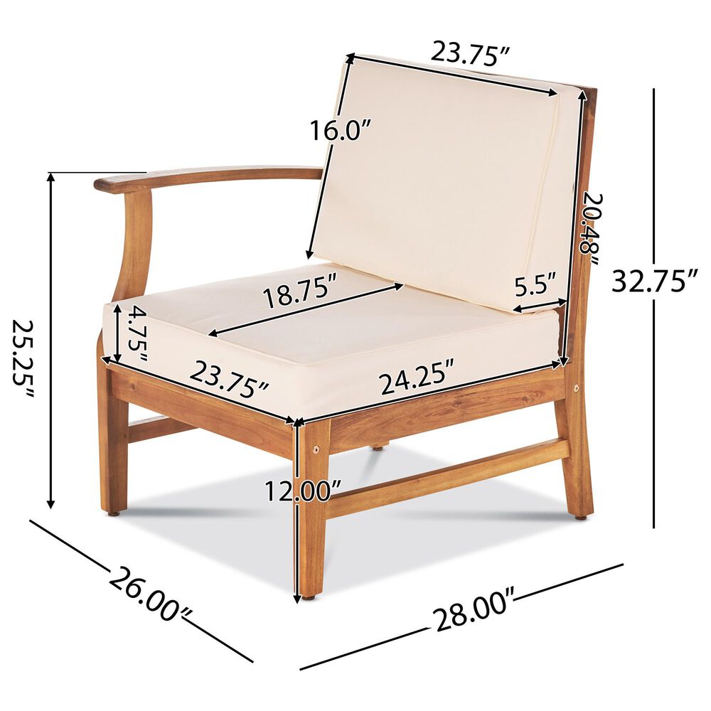HOMLUX 7-Piece Patio Furniture Set in Cream, , large