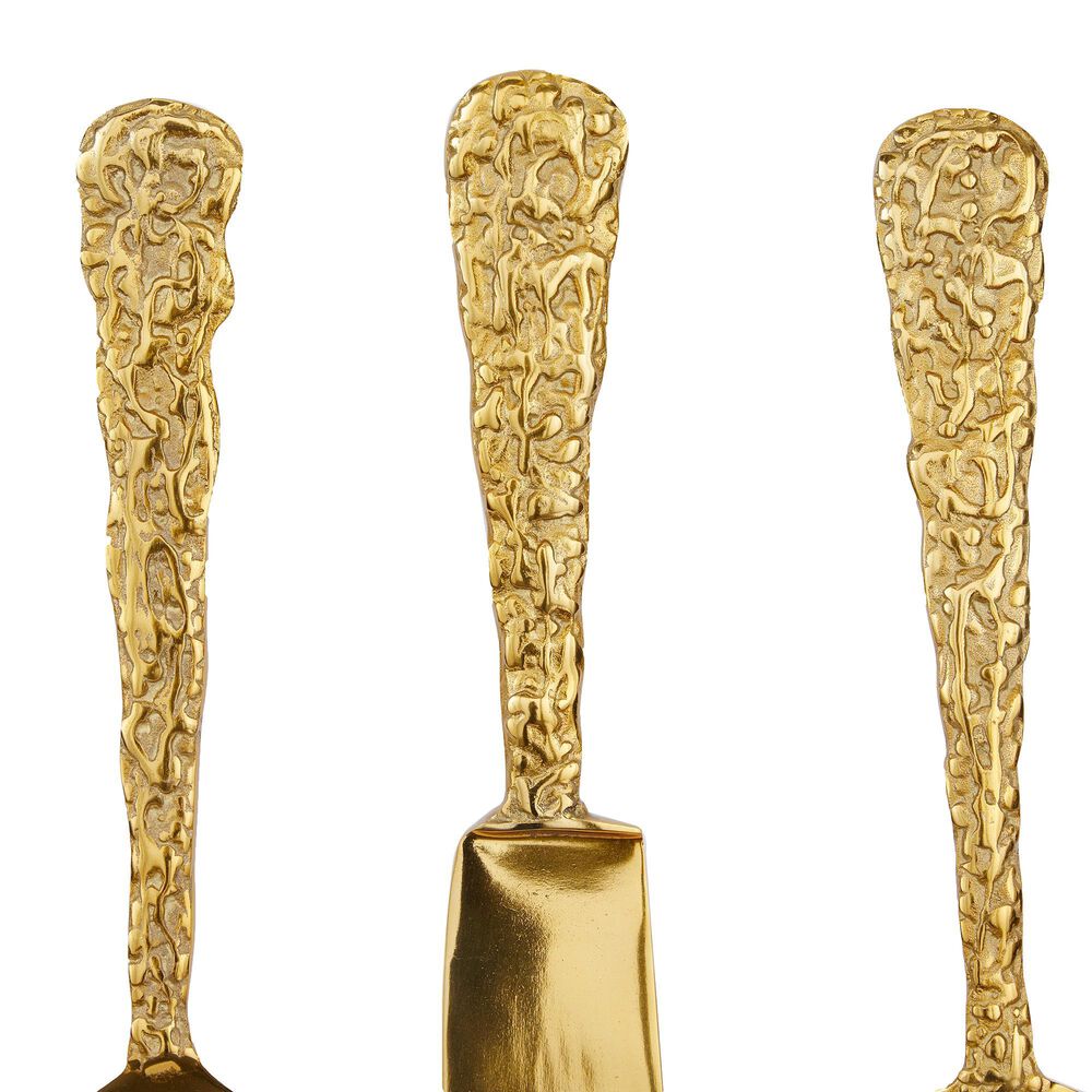 Maple and Jade 23&quot; x 6&quot; Wall Decor in Gold &#40;Set of 3&#41;, , large