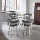 Blue River Naomi and Lorin 5-Piece Counter Height Dining Set in Stainless Steel, , large