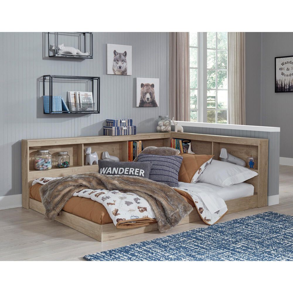 Ashley Oliah Full Bookcase Storage Bed in Natural, , large