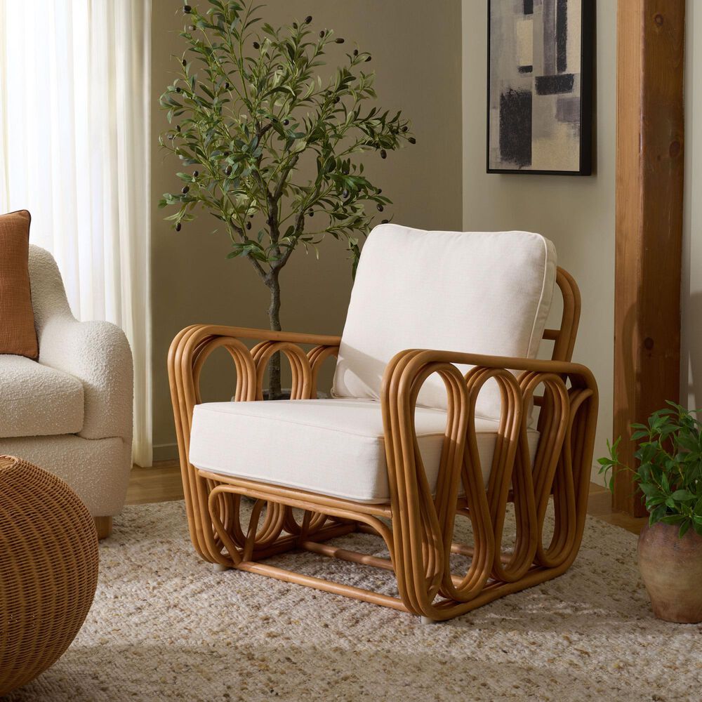 Safavieh Malina Accent Chair in White, , large
