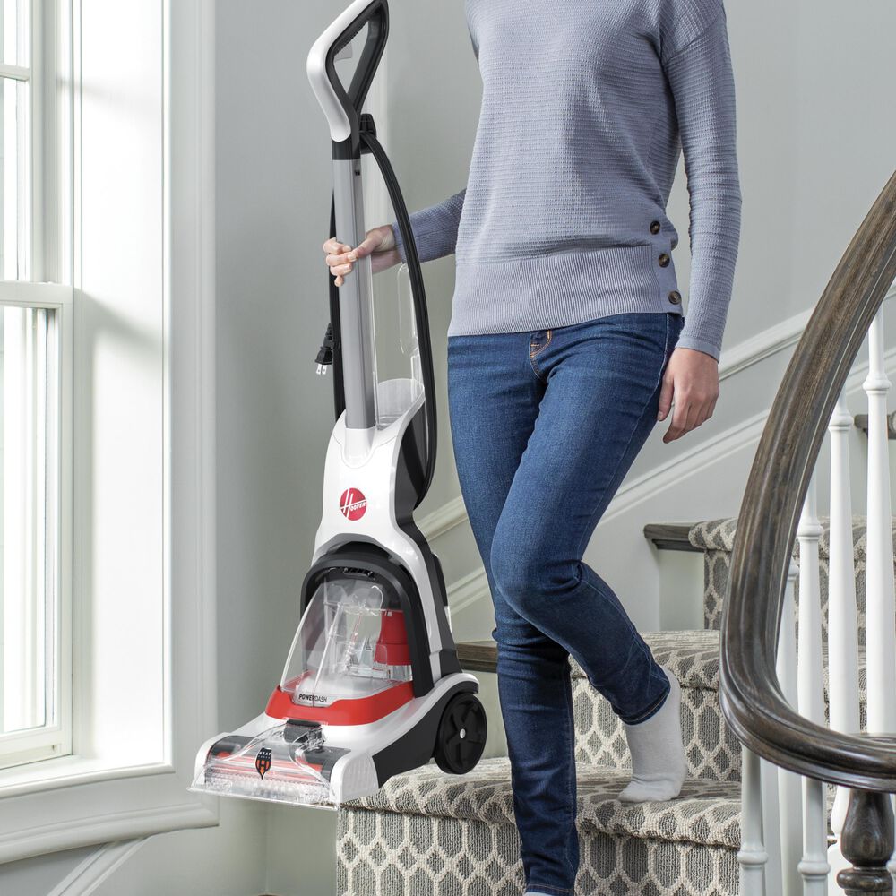 Hoover PowerDash Pet 1.5 Compact Carpet Cleaner in White and Red, , large