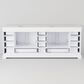 Lexora Home Dukes 84" Double Bathroom Vanity in White with 2 cm White Cultured Marble Top and Rectangular Sinks, , large