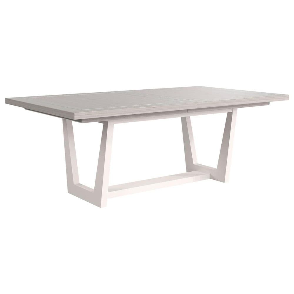 Bernhardt Stratum Dining Table in Mist, Fossil and Polished Nickel - Table Only, , large