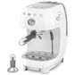 SMEG Retro Style 47 Oz Espresso and Cold Brew Coffee Machine in White, , large