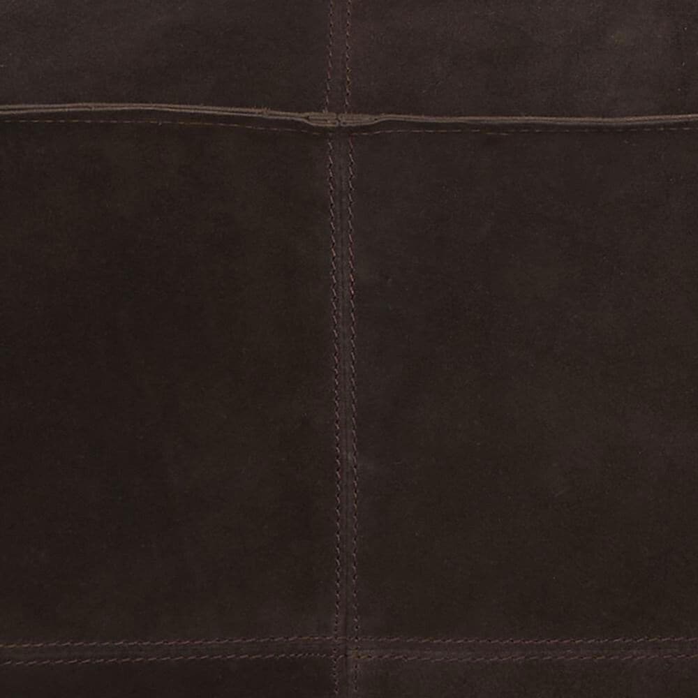 Maple and Jade 35" Low Profile Square Stuffed Pouf in Dark Brown, , large