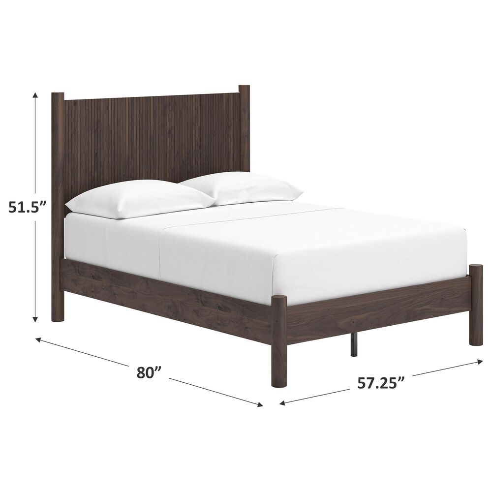 Ashley Pamytta Full Panel Platform Bed in Rich Brown, , large