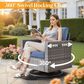 HOMLUX 8-Piece Outdoor Patio Furniture in Denim Blue, , large