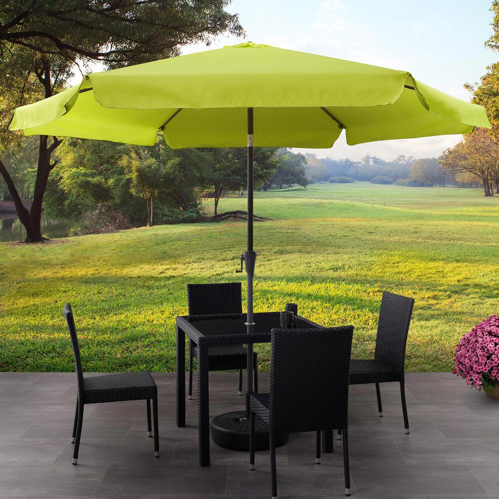 CorLiving 10' Round Tilting Patio Umbrella in Lime Green, , large