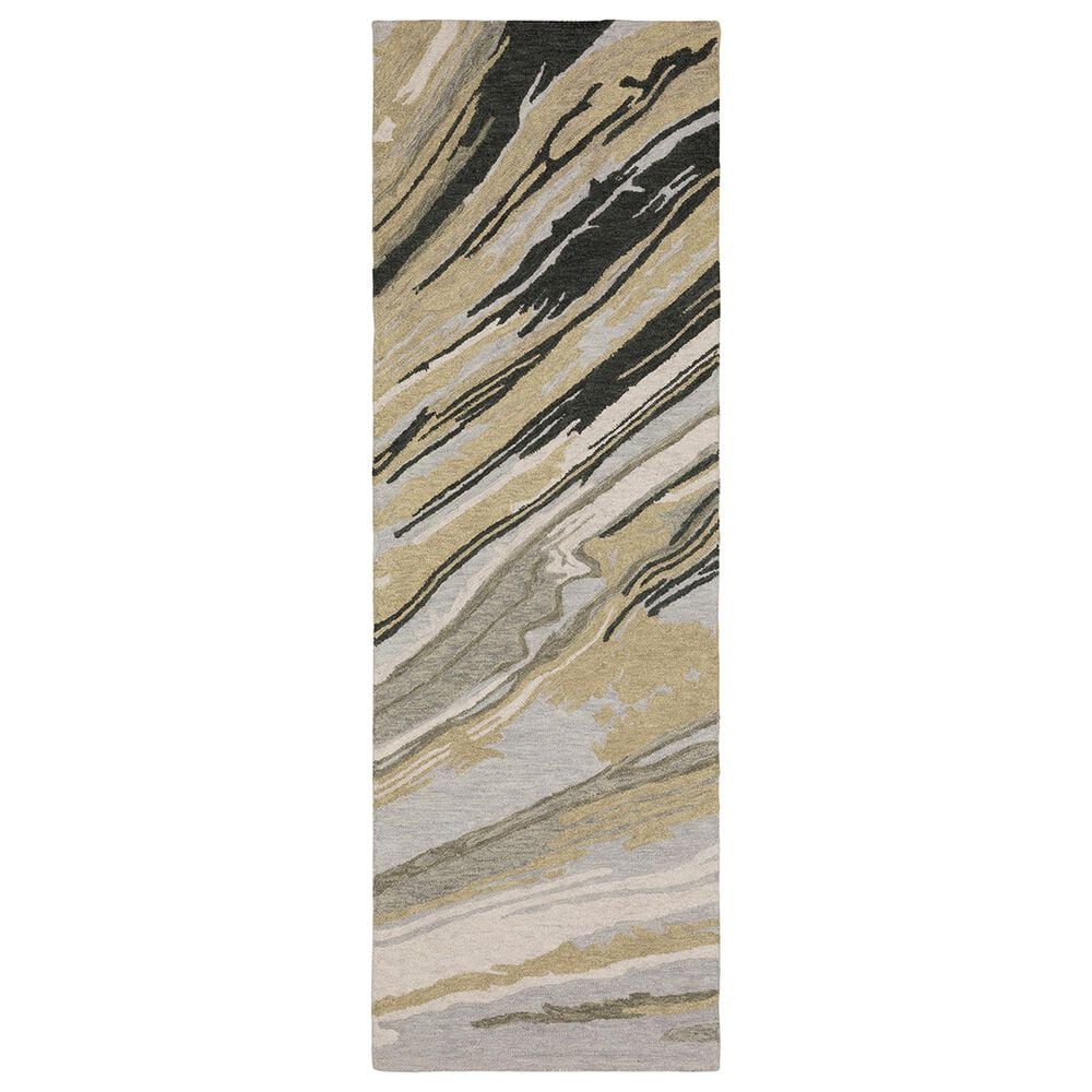 Oriental Weavers Kipton 2"6" x 8" Grey and Gold Runner, , large