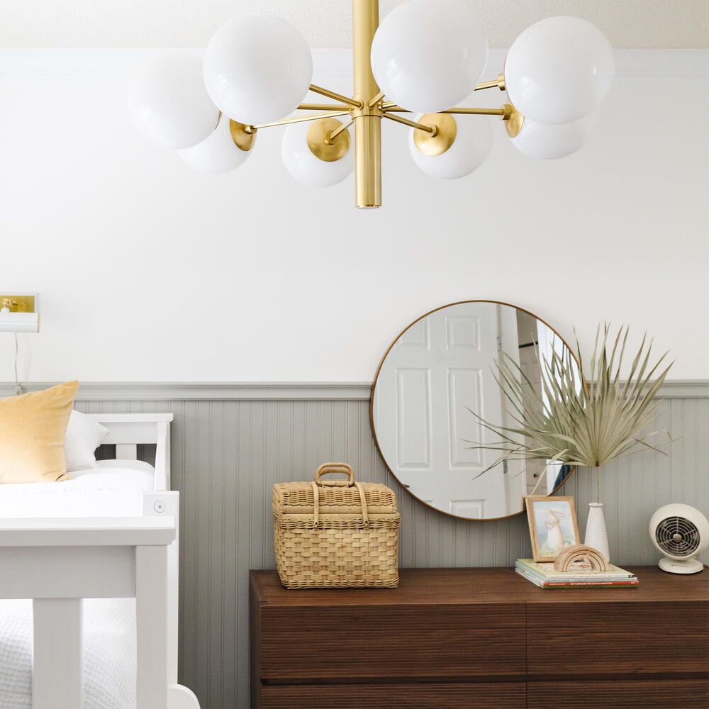 Mitzi Lighting Stella 8-Light Chandelier in Aged Brass, , large