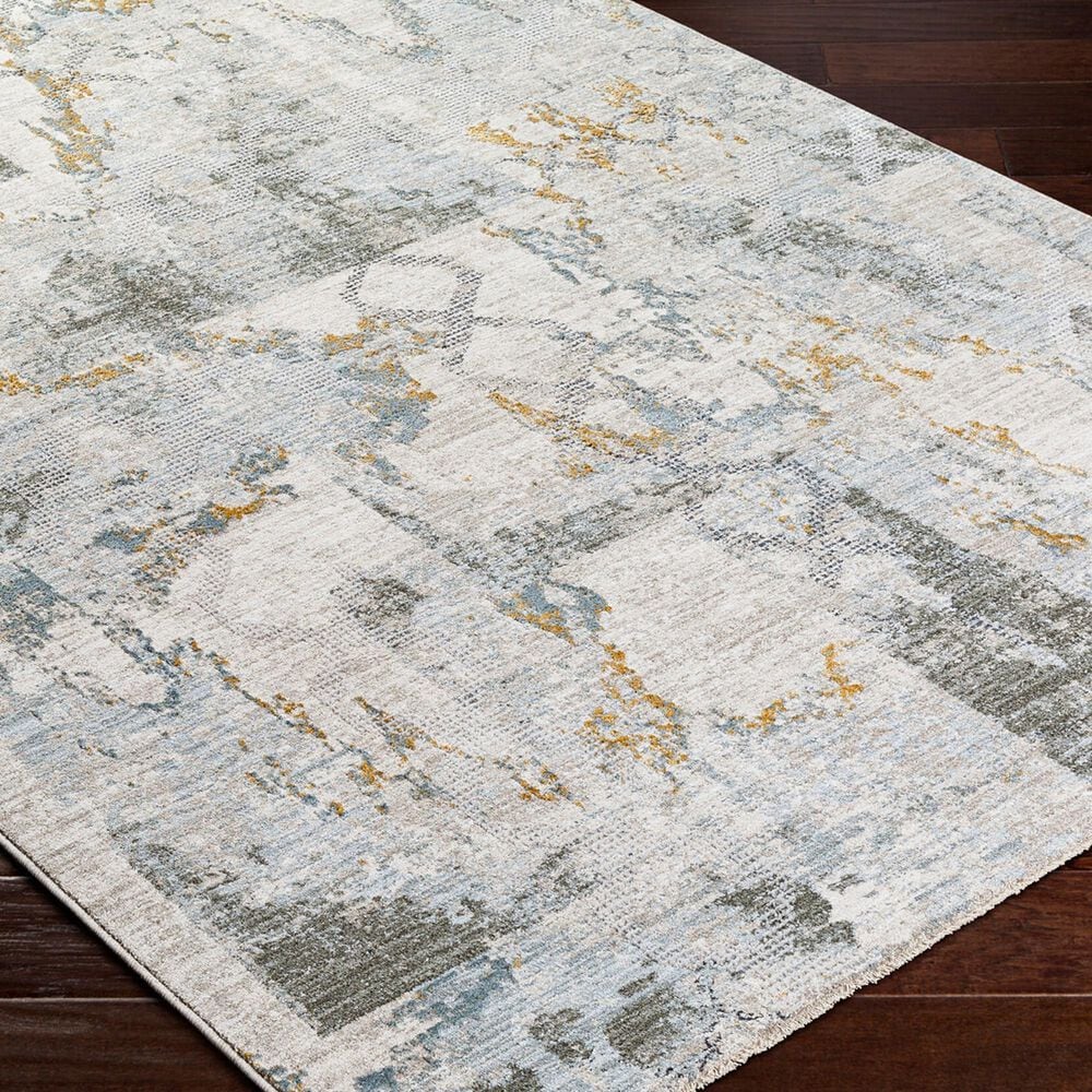 Surya Dresden Taupe, Off-White, Dusty Sage, Deep Teal, Light Gray, Mustard and Ink Blue 7&#39;10&quot; x 10&#39;2&quot; Area Rug, , large