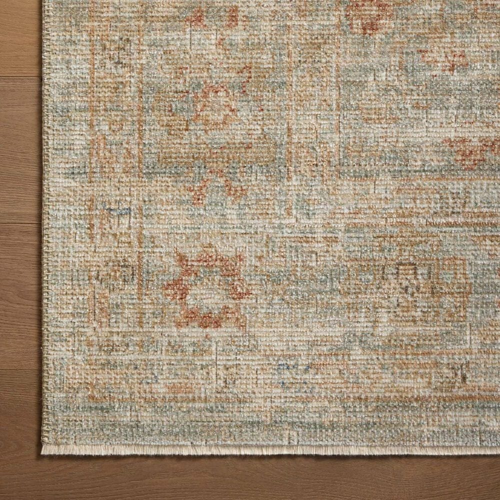 Loloi Heritage 12&#39; x 15&#39; Aqua and Terracotta Area Rug, , large