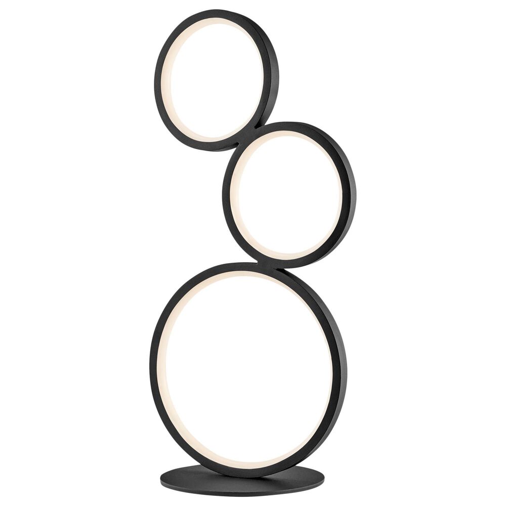 Lite Source Fedora 3-Ring LED Table Lamp in Black, , large