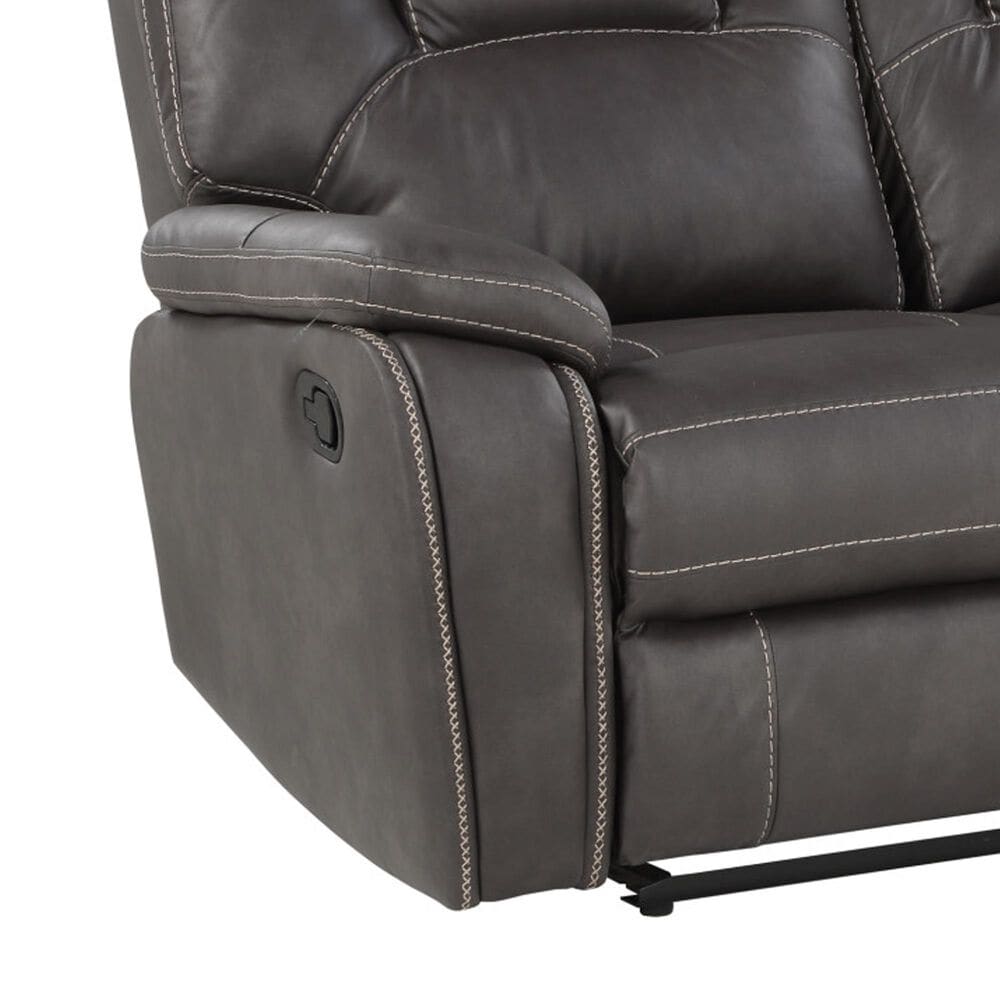 Steve Silver Katrine Manual Reclining Loveseat in Charcoal, , large
