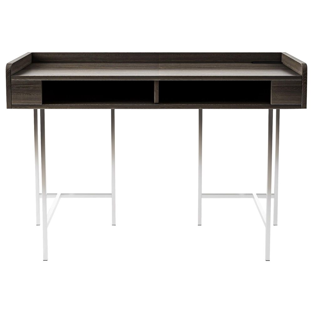 Furniture of America ster Writing Desk in Brown/Chrome NFM