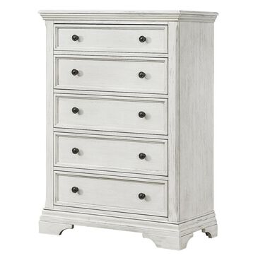 Little Dreamer Olivia 5-Drawer Chest in Brushed White, , large