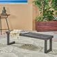 Hearth and Haven Patio Wood Dining Bench in Dark Grey, , large