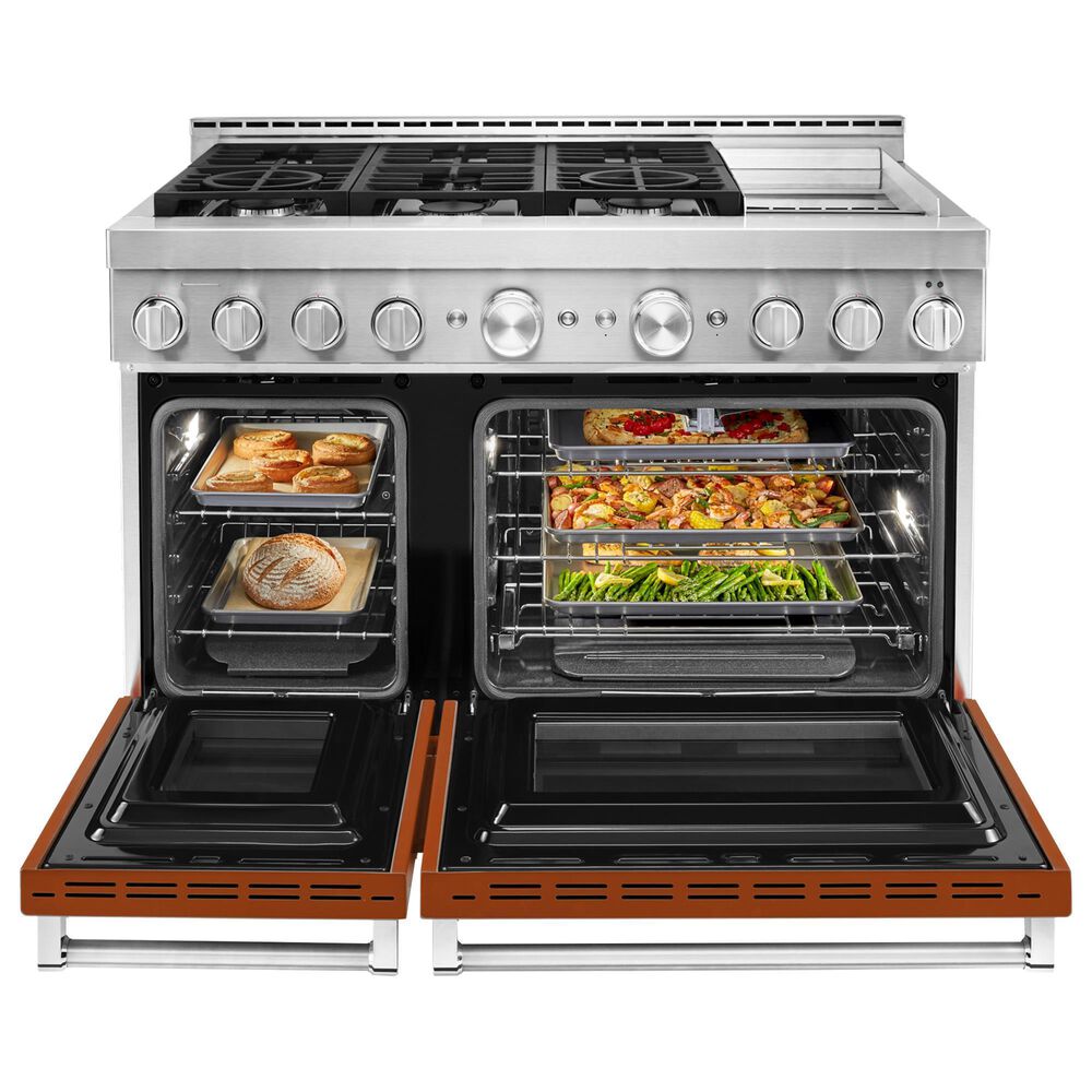 KitchenAid 6.3 Cu. Ft. Freestanding Gas Range with Griddle in Scorched Orange, , large