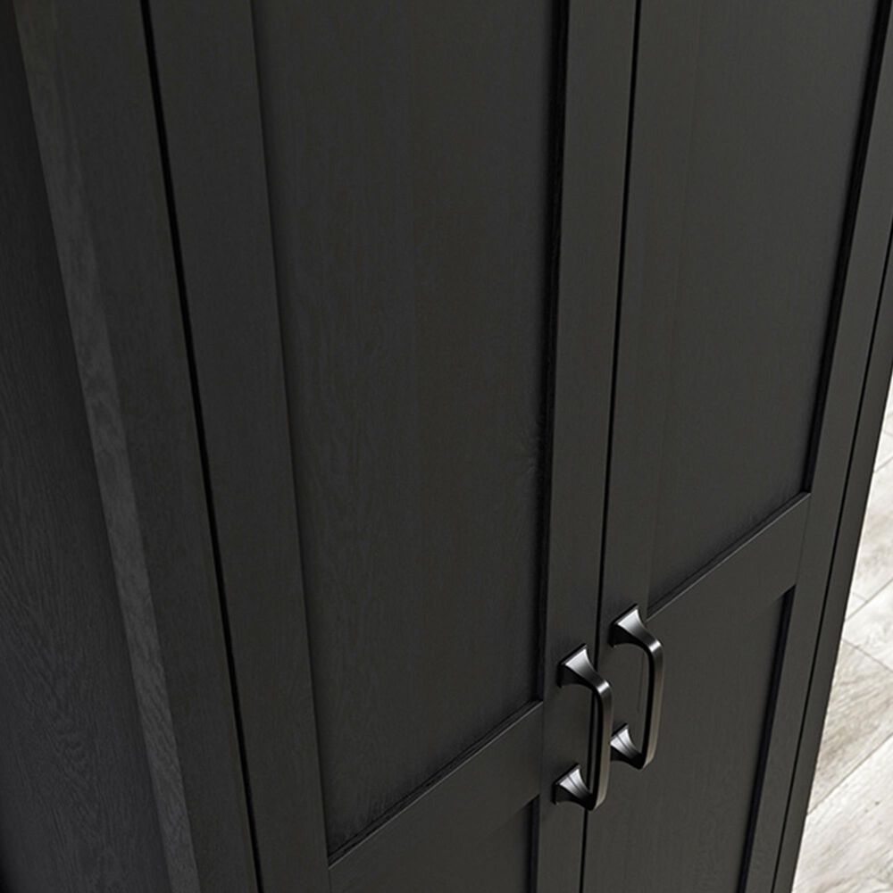 Sauder Two-Door Storage Cabinet in Raven Oak, , large