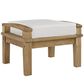 Modway Marina 4-Piece Outdoor Patio Teak Chair and Ottoman Set in Natural White, , large